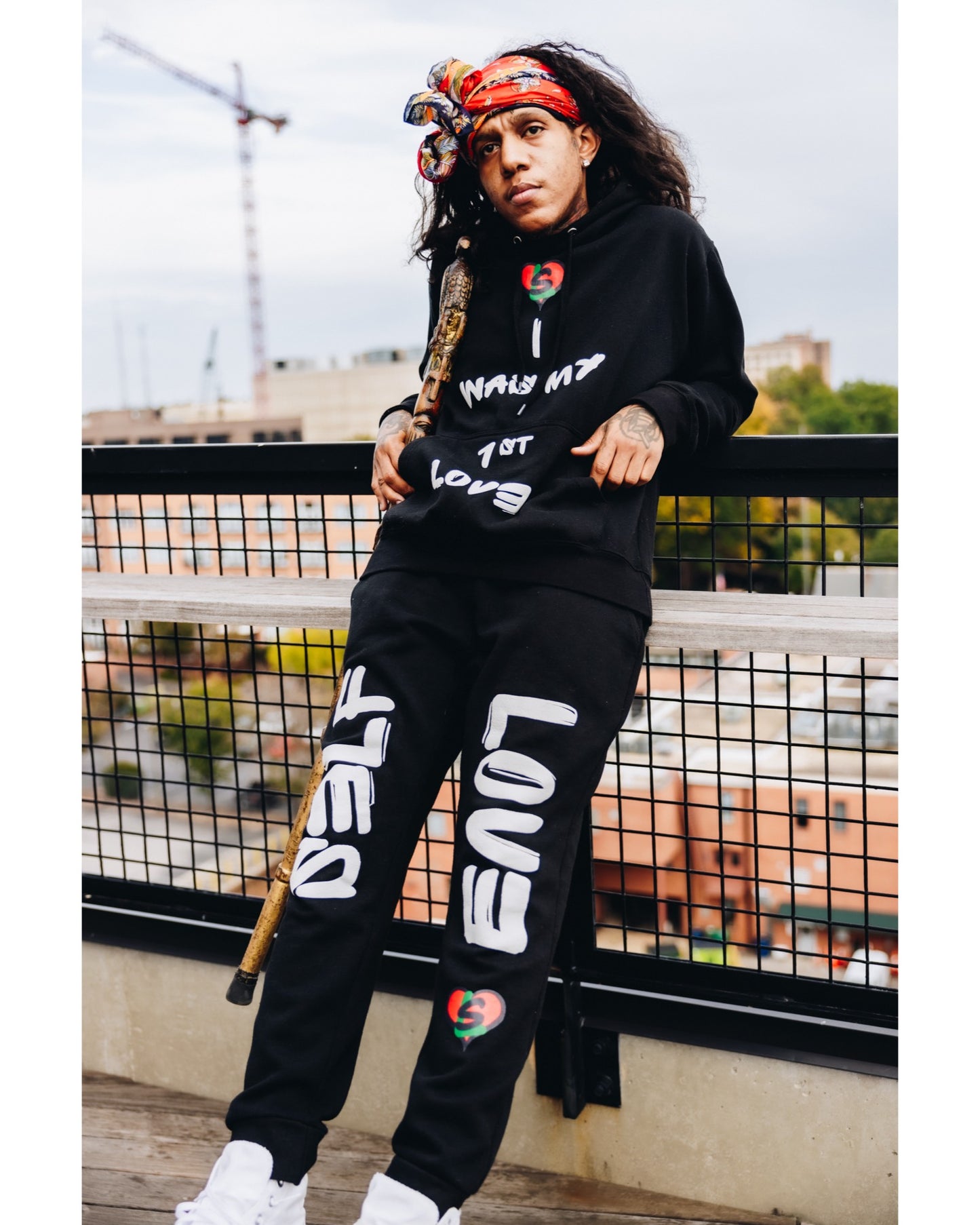 "I Was My 1st Love" Sweatsuit (Black/White)