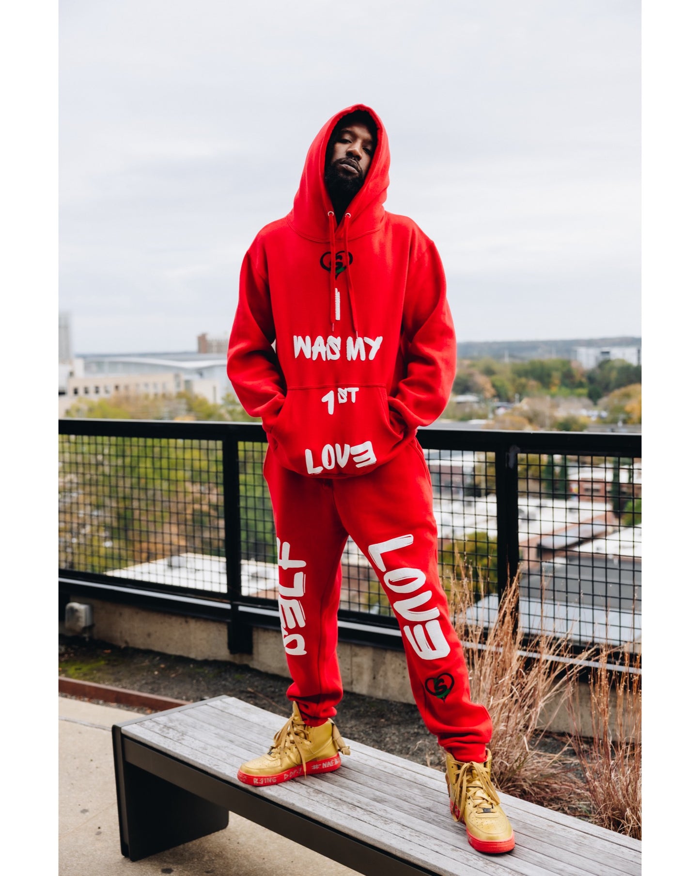 "I Was My 1st Love" Sweatsuit (Red/White)